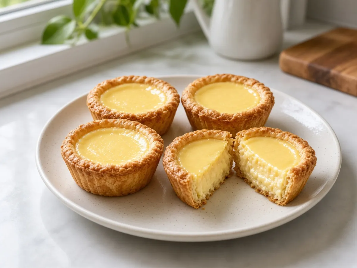 Hong Kong Egg Tarts: Silky, just-set egg custard in crisp, buttery tart shells, like the dim-sum bakery favorite.