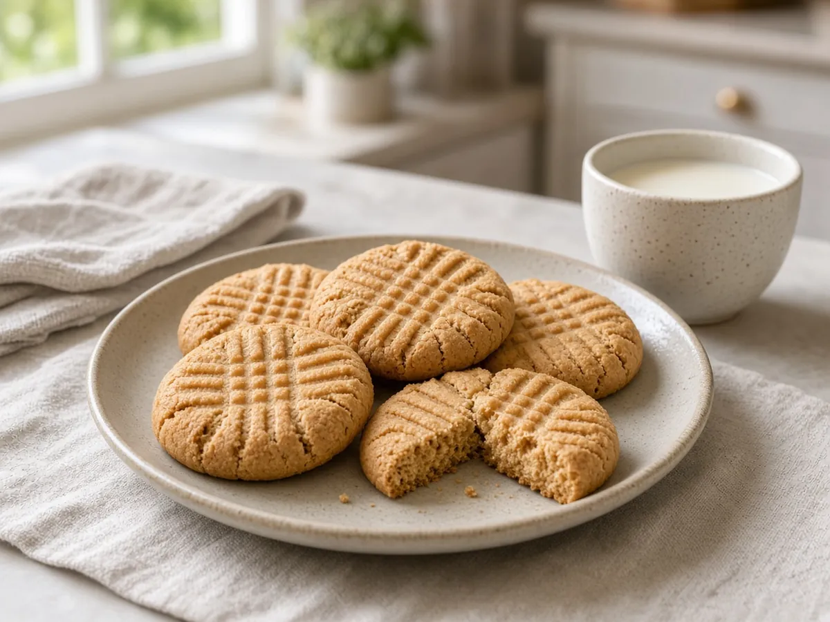 Peanut Butter Cookies: Soft, nutty peanut butter cookies with the classic fork-pressed criss-cross.